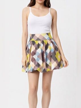 Kate Spade Saturday Bubble Skirt Size 6 | Multicolor Geometric spring skirt